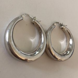 Sterling silver hoop earrings